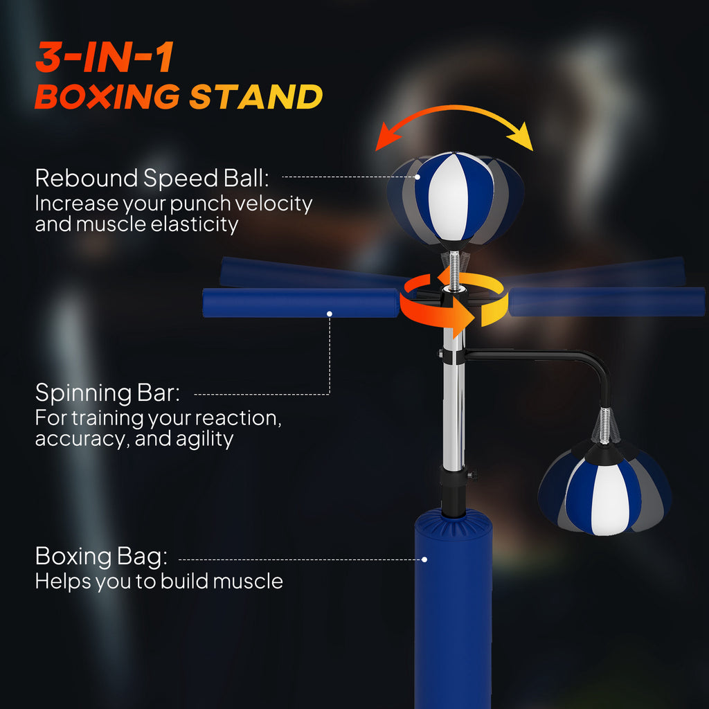 Adjustable Speed & Reflex Boxing Stand (4.6'–6.7')